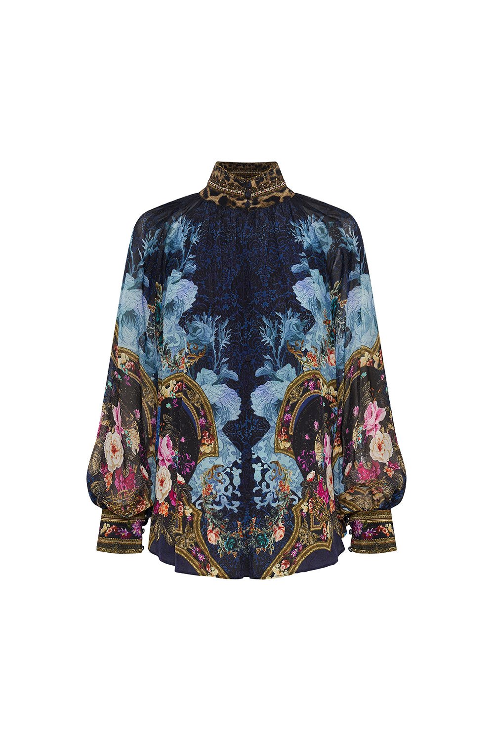 RAGLAN BUTTON UP SHIRT FIELDS OF TREASURE