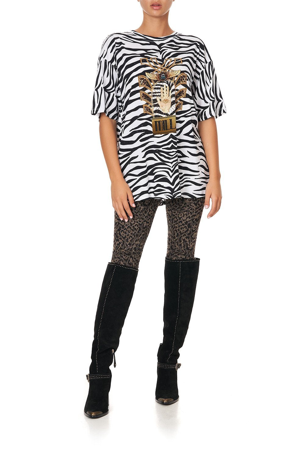 OVERSIZE BAND TEE RAINBOW ROOM