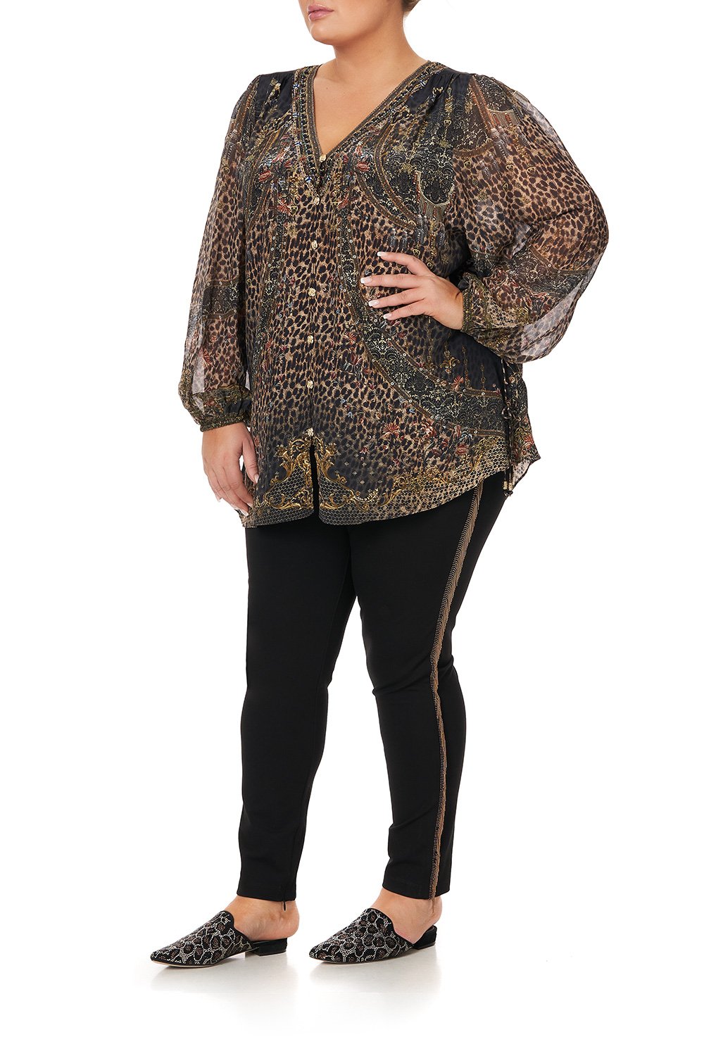 PONTE PANT WITH SIDE SEAM ABINGDON PALACE