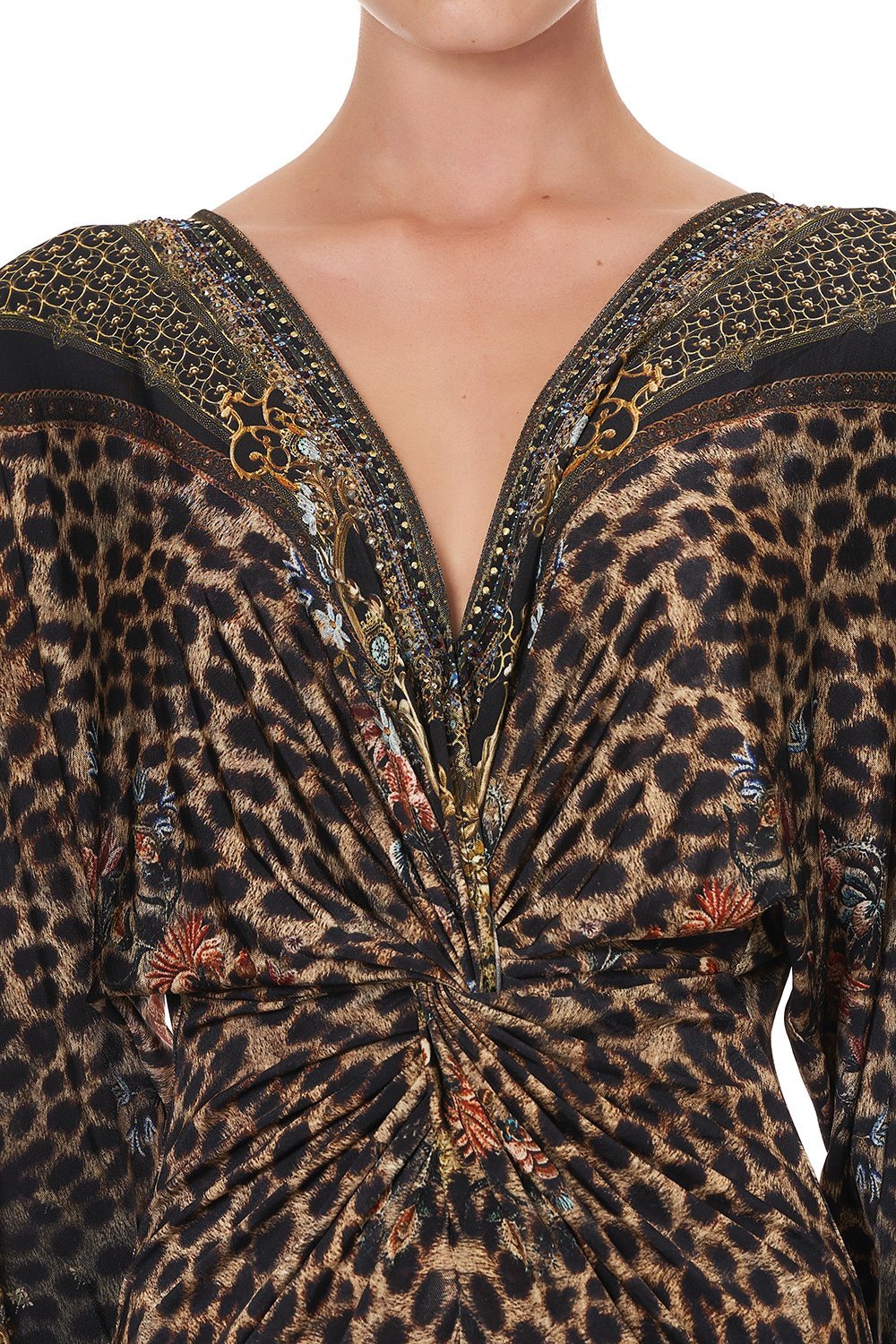 LONG SPLIT FRONT TWIST DRESS ABINGDON PALACE