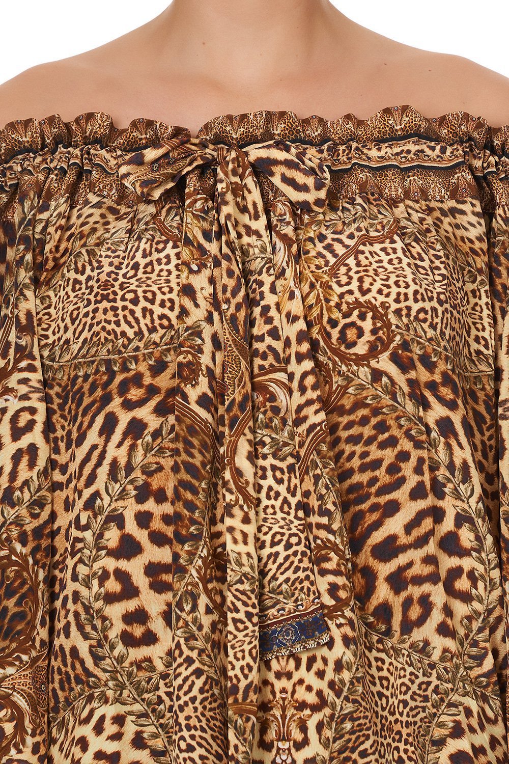 ROUND NECK GATHERED BLOUSE LADY LODGE