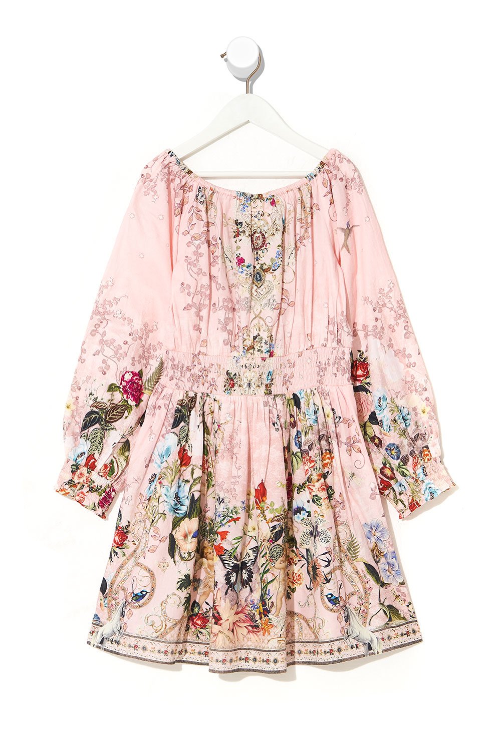 KIDS SHIRRED WAIST DRESS 12-14 YOUNG HEARTS