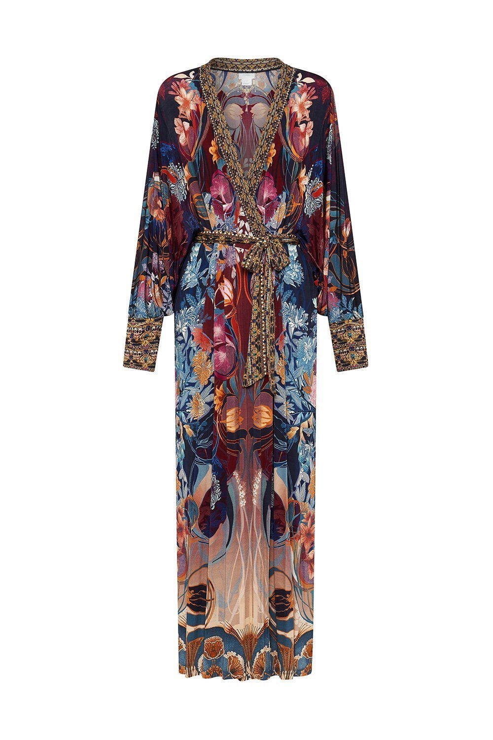 JERSEY WRAP DRESS WITH EXAGGERATED BLOUSON SLEEVE NOUVEEU NIGHTS