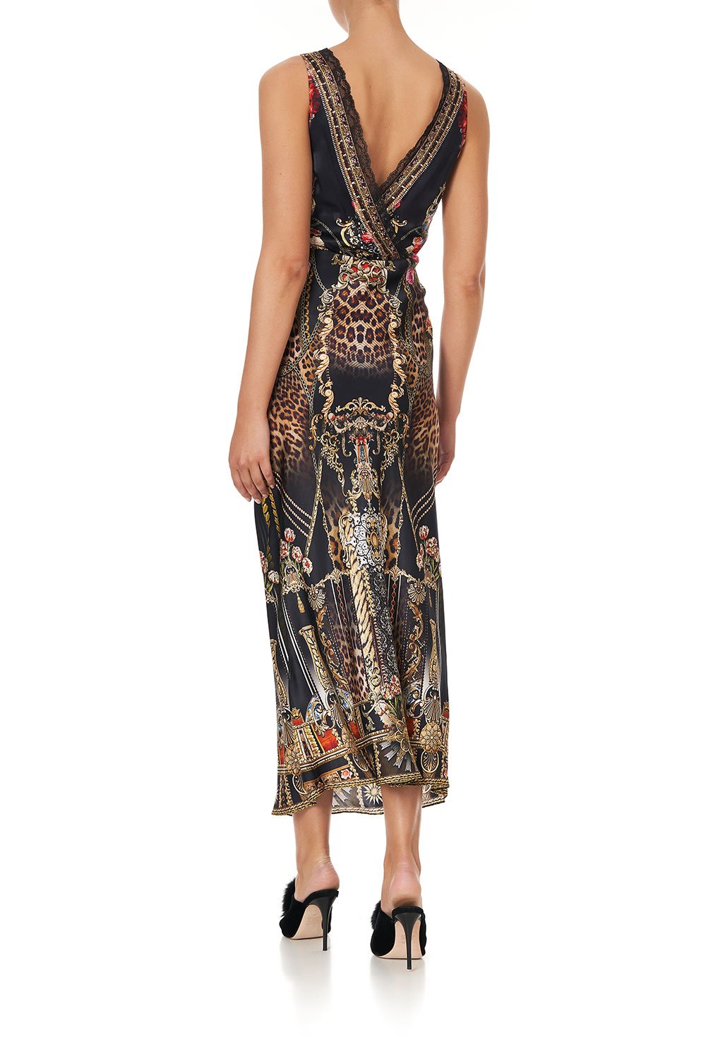 V-NECK SLIP DRESS GOTHIC GODDESS