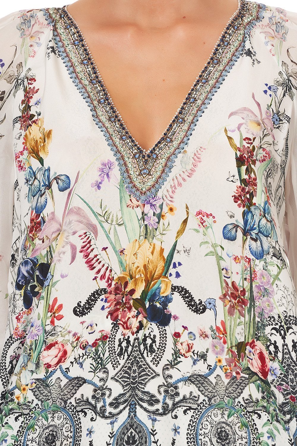 SHIRRED CUFF BLOUSE TRUE ROMANCE