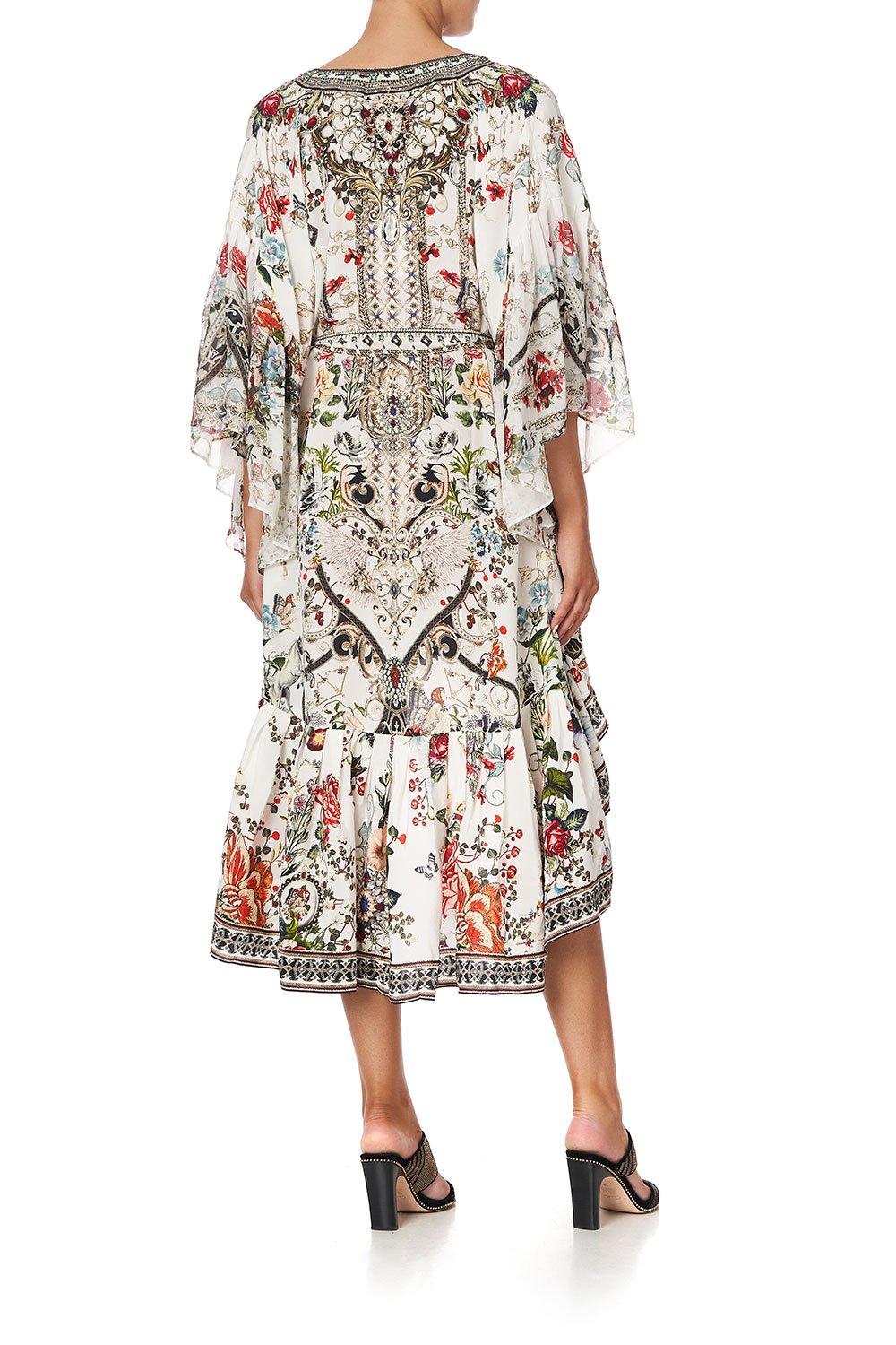 HIGH LOW RUFFLE DRESS SHAKESPEARES GARDEN