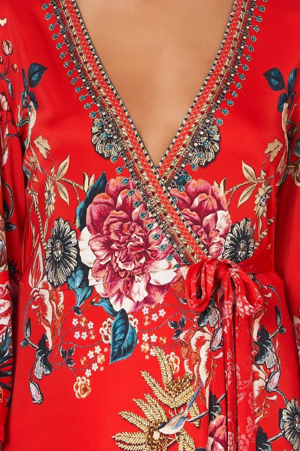 JERSEY WRAP DRESS AND THE QUEEN WORE RED