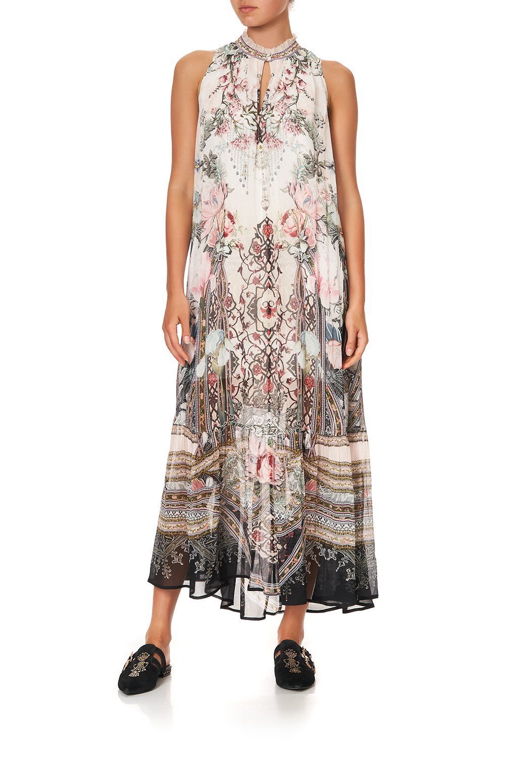 HIGH NECK KEYHOLE DRESS ROMANCE IS BORN