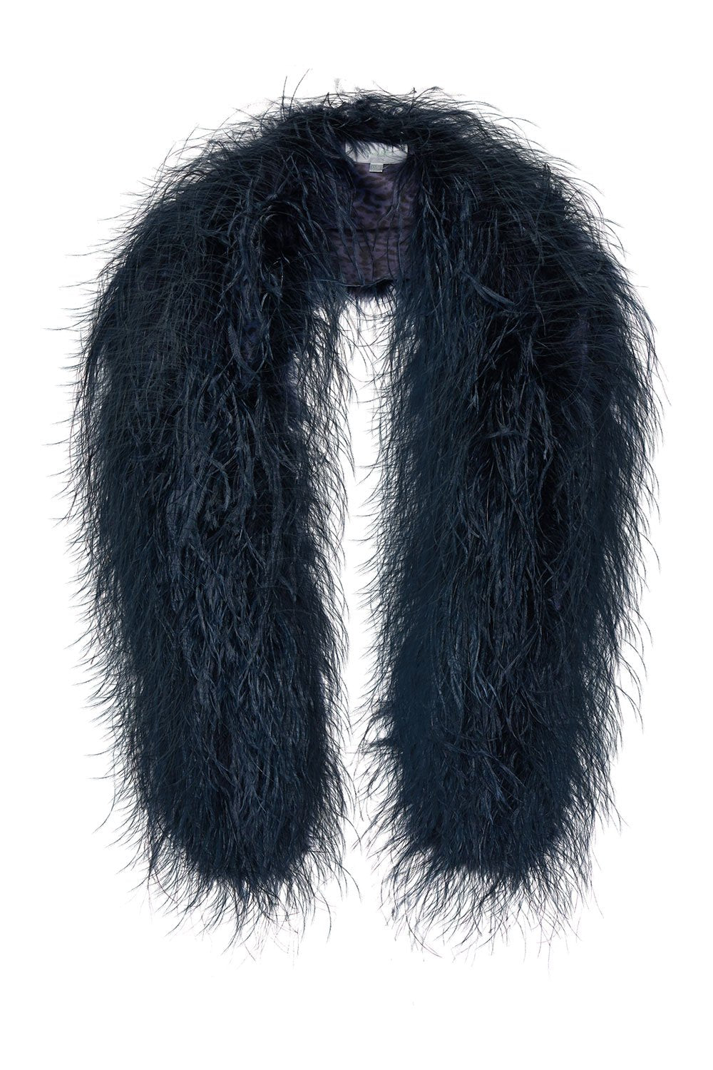 FEATHER STOLE WITH TIE DRIPPING IN DECO