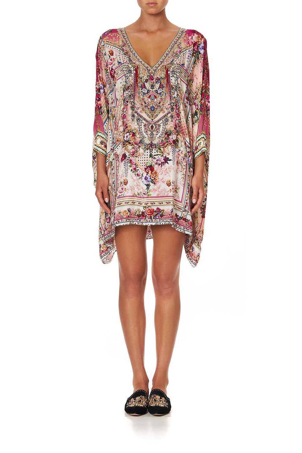 SHORT KAFTAN WITH CUFF SUMMONED BY A ROSE