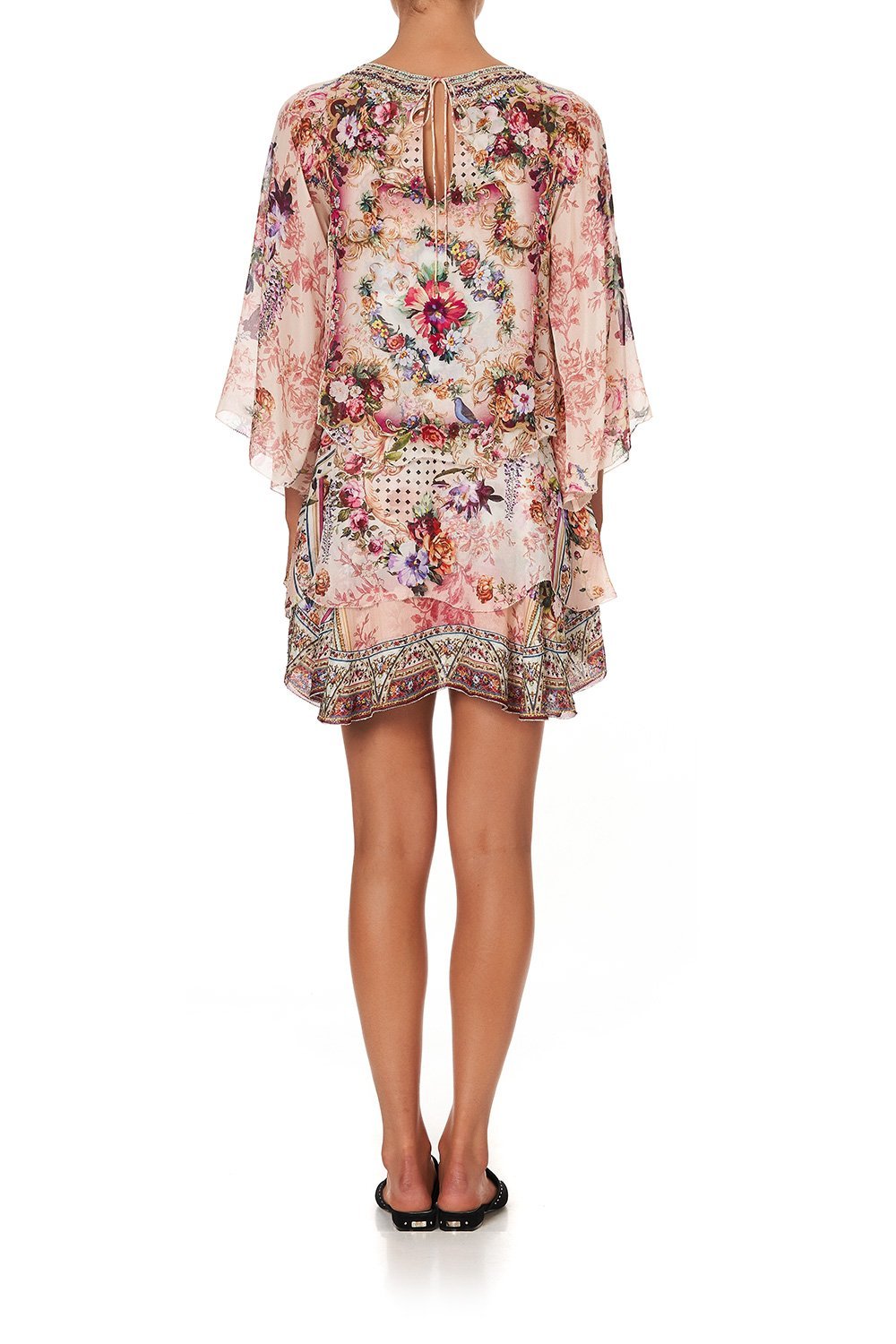 LAYERED FRILL SHORT DRESS SUMMONED BY A ROSE