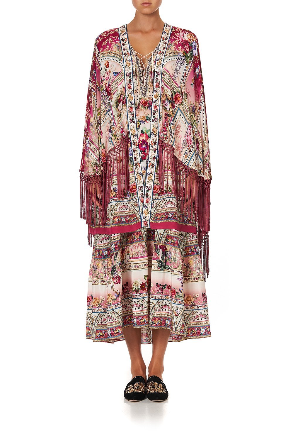 DRAPED HIGH-LOW LAYER SUMMONED BY A ROSE