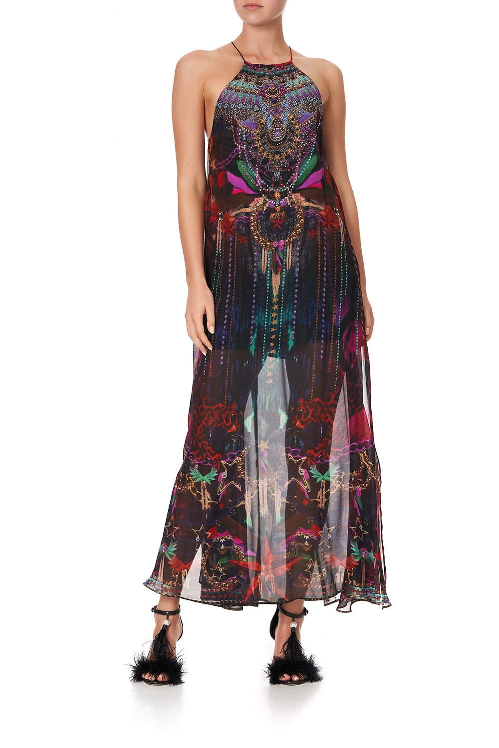 HALTER OVERLAY DRESS ROCKET WOMAN