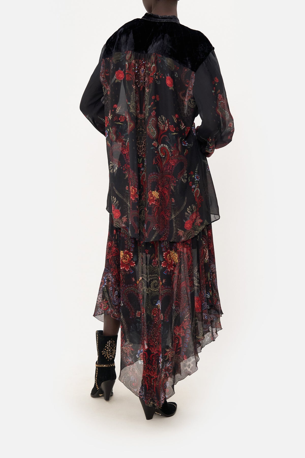 BLOUSON RUFFLE BLOUSE WOODSTOCK ROCK