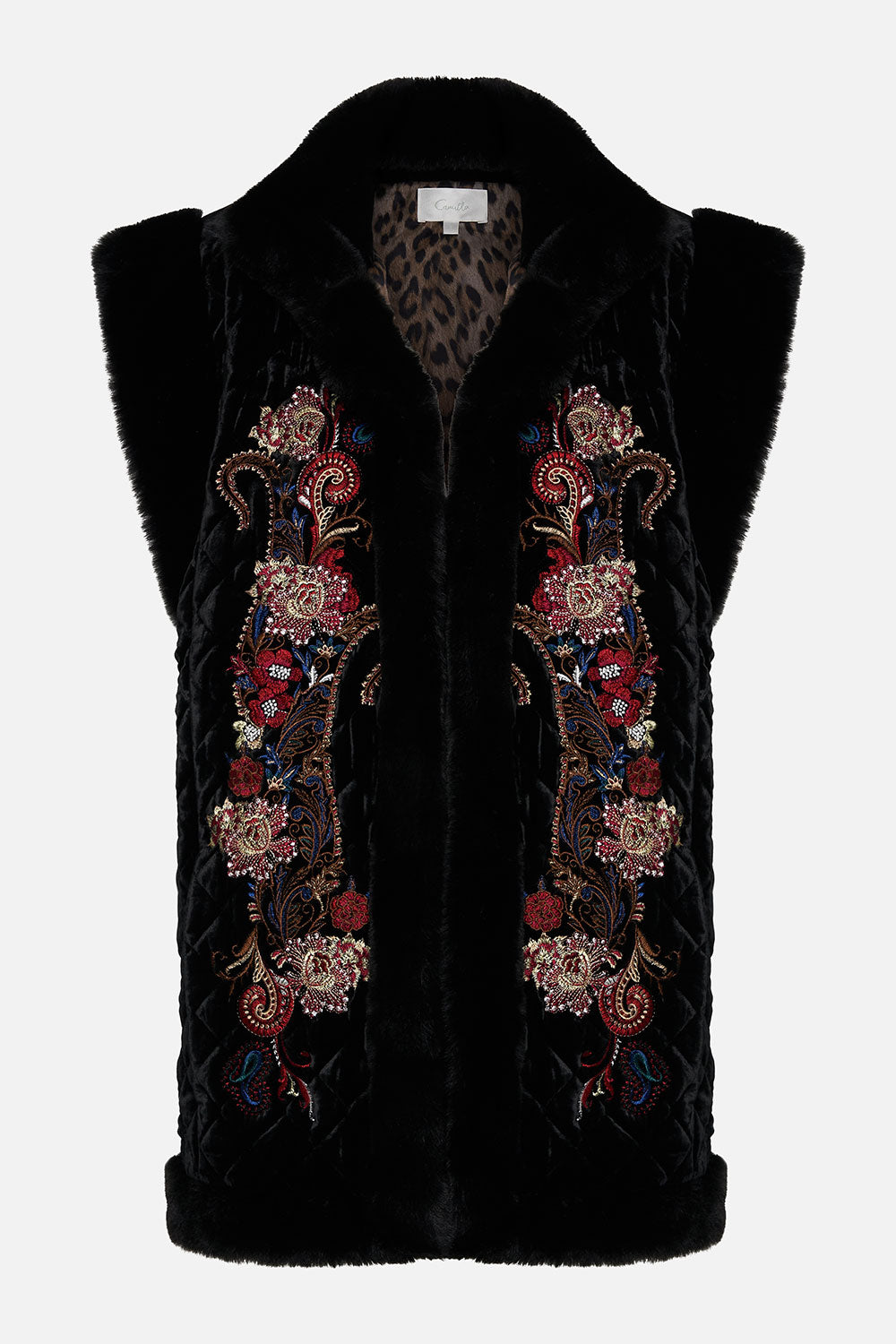 OVERSIZED FEUX FUR GILET WOODSTOCK ROCK