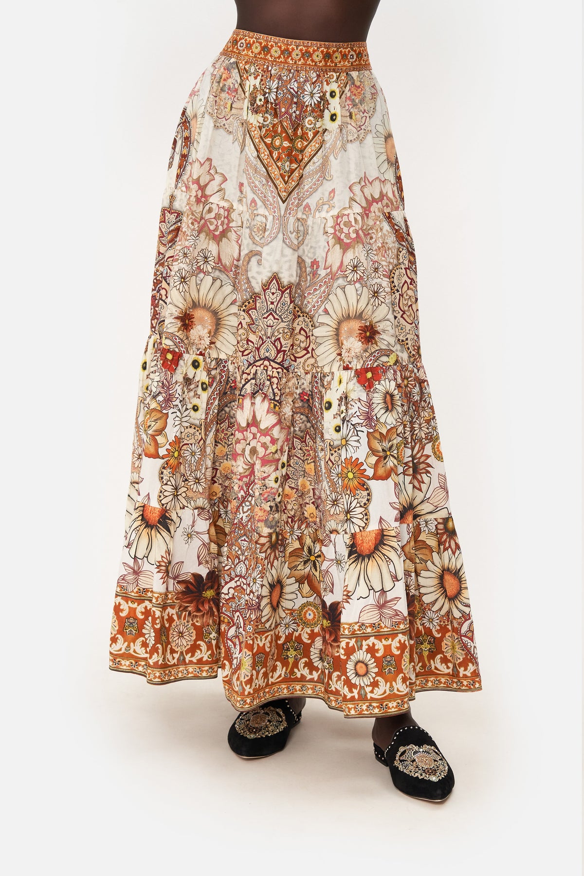 TIERED MAXI SKIRT HEART OF A HIPPIE