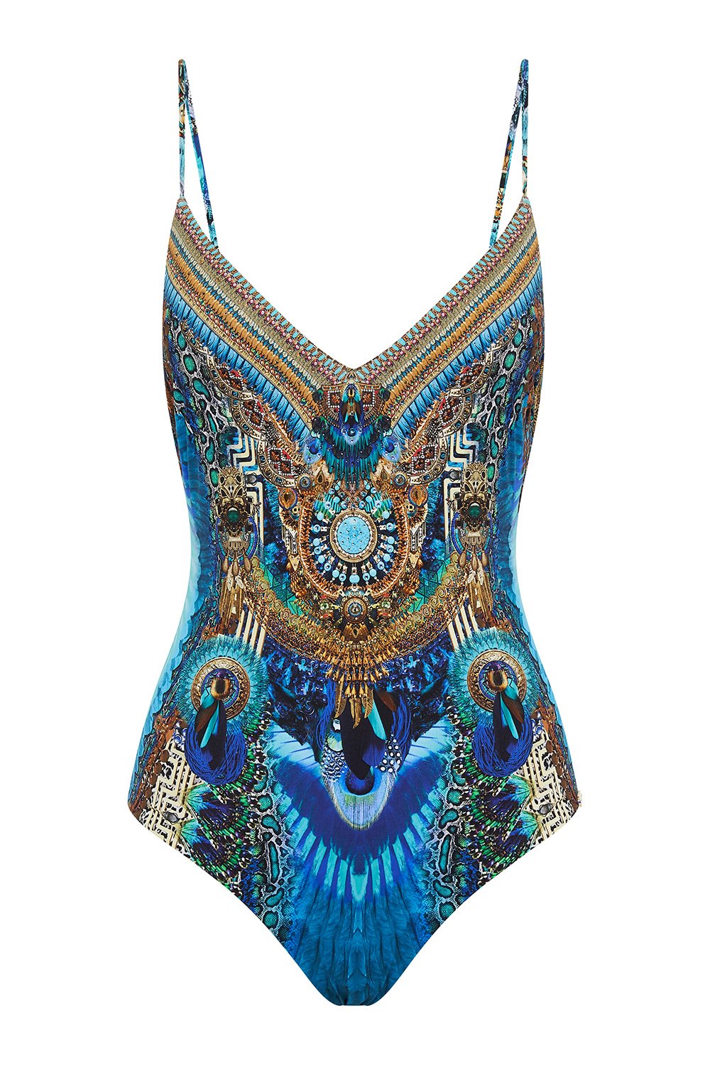 TIE BACK V-NECK ONE PIECE TEMPLE TEMPTRESS