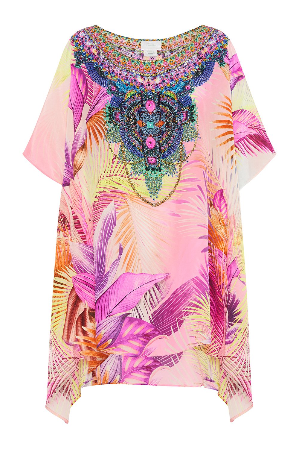 SHORT ROUND NECK KAFTAN SOUTH BEACH SUNRISE