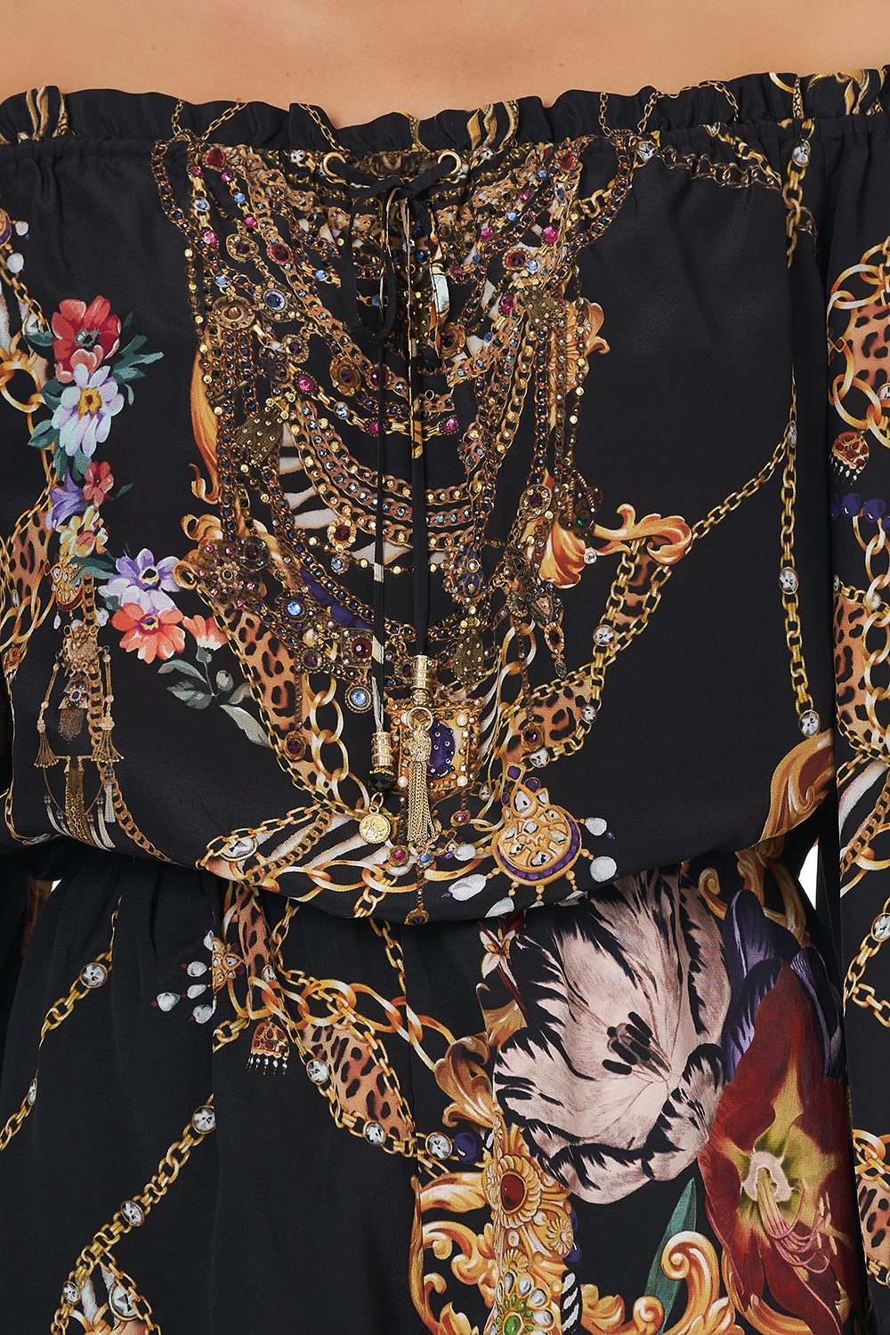 DROP SHOULDER FRILL PLAYSUIT A NIGHT IN THE 90S