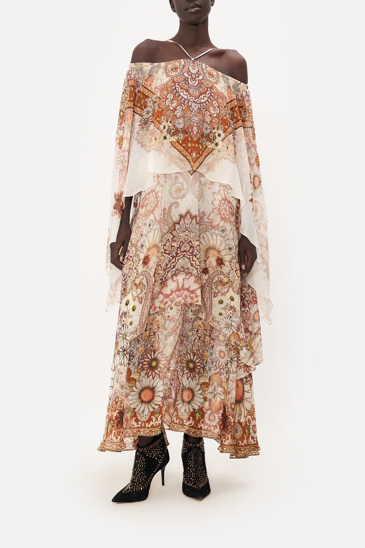 LAYERED OFF SHOULDER DRESS HEART OF A HIPPIE