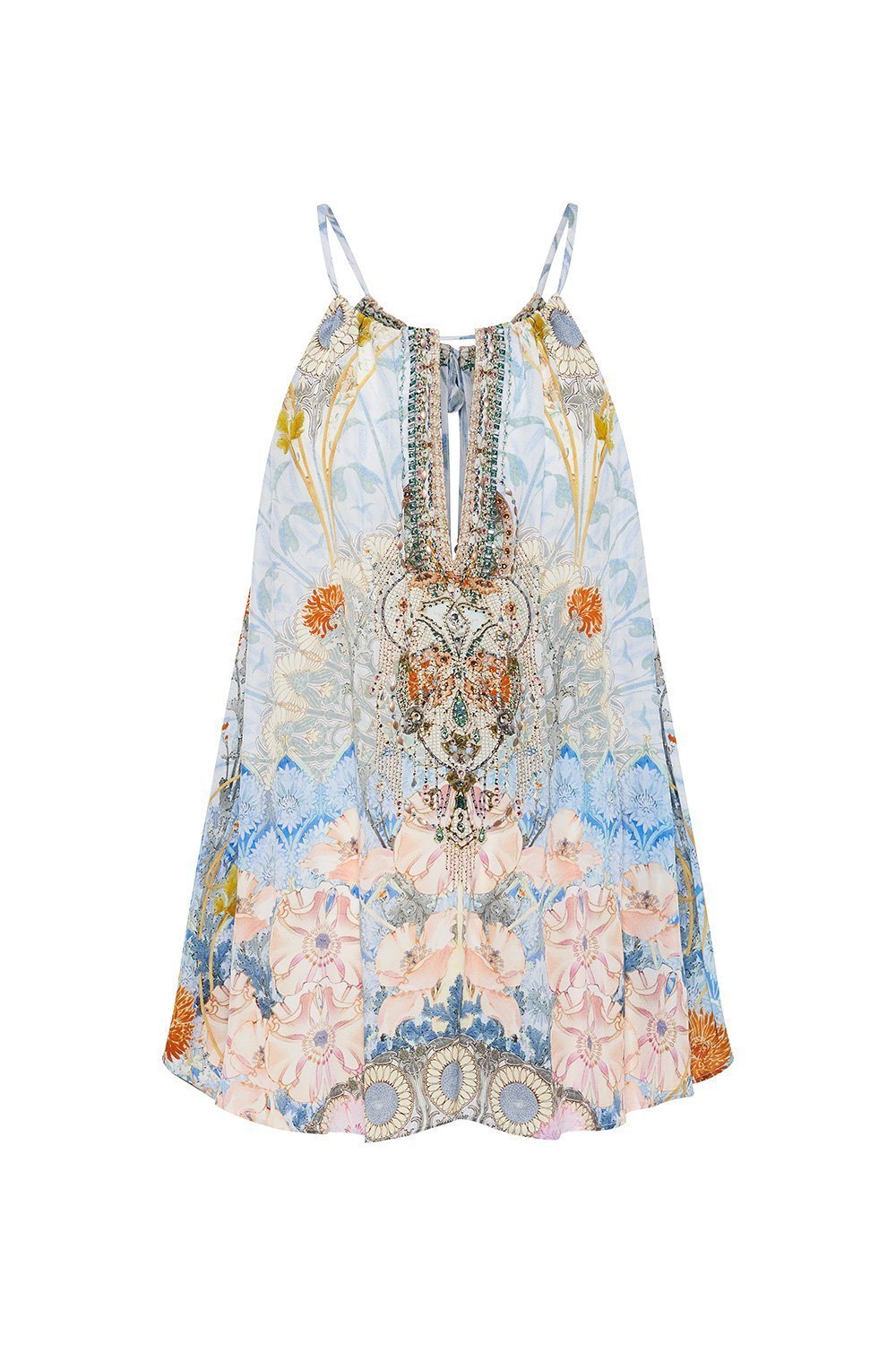 FLARED CAMI WITH NECK TIE MORRIS MUSE