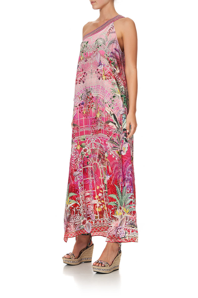 ONE SHOULDER KAFTAN WITH NECKBAND BASILICA BEAUTY