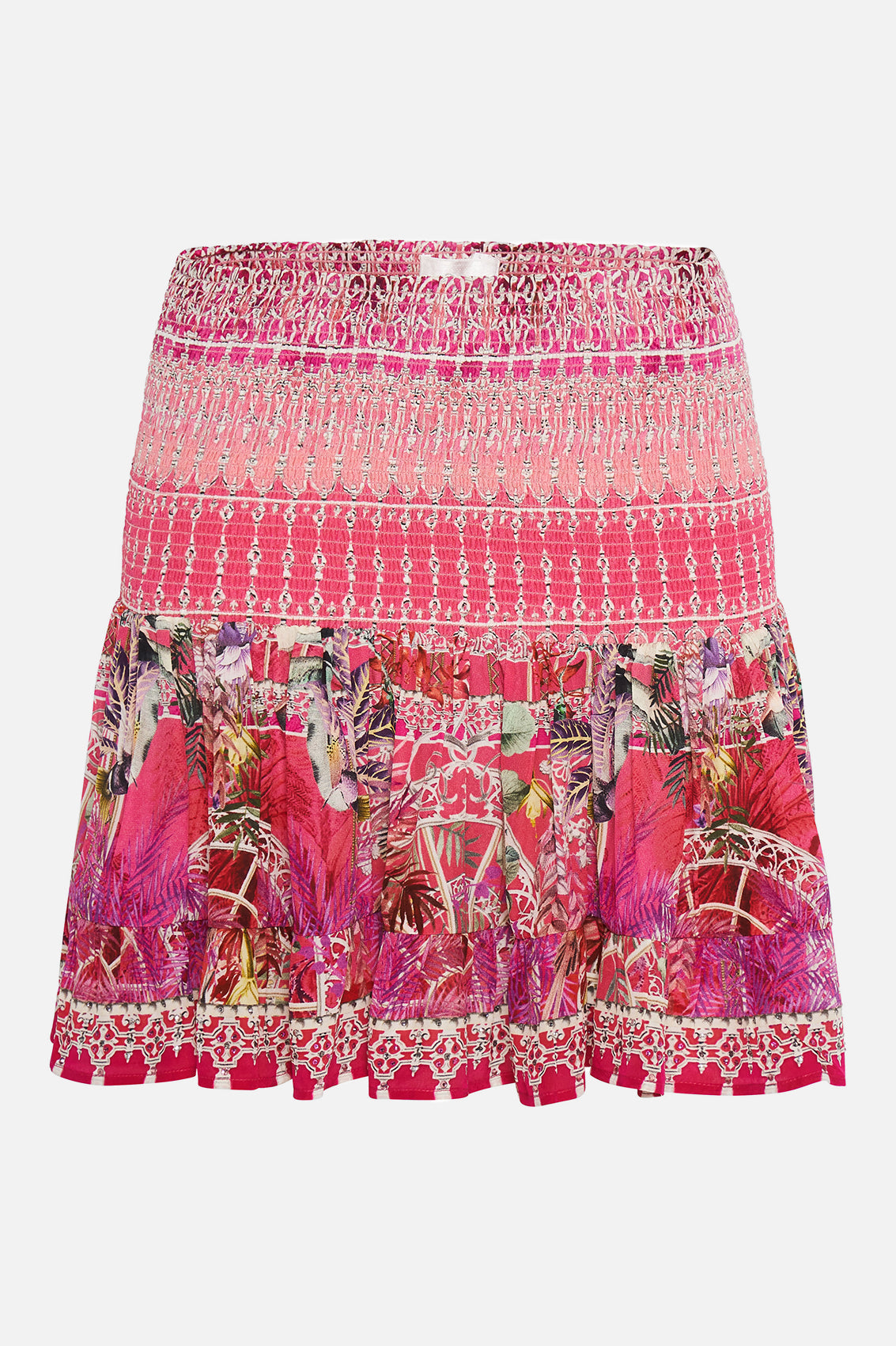 SHORT SHIRRED SKIRT GLASSHOUSE ROMANCE