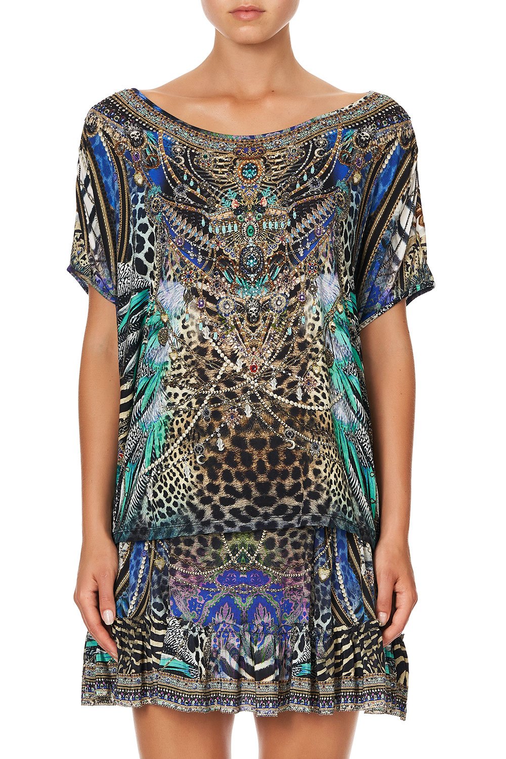 LOOSE FIT ROUND NECK TEE ANIMAL ARMY