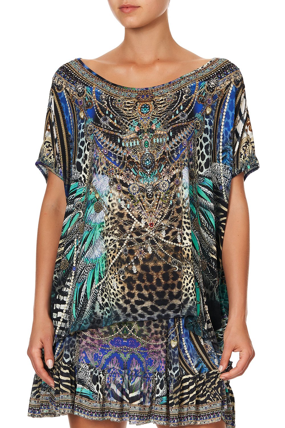 LOOSE FIT ROUND NECK TEE ANIMAL ARMY