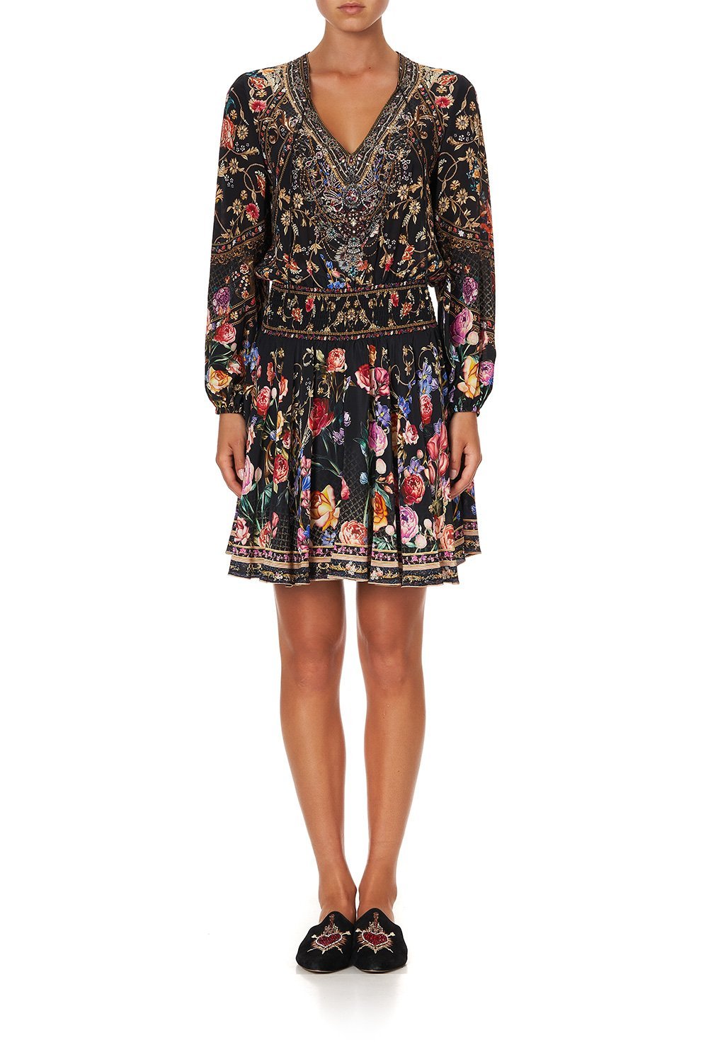 SHIRRED RELAXED SHORT DRESS BLUSHING MANOR