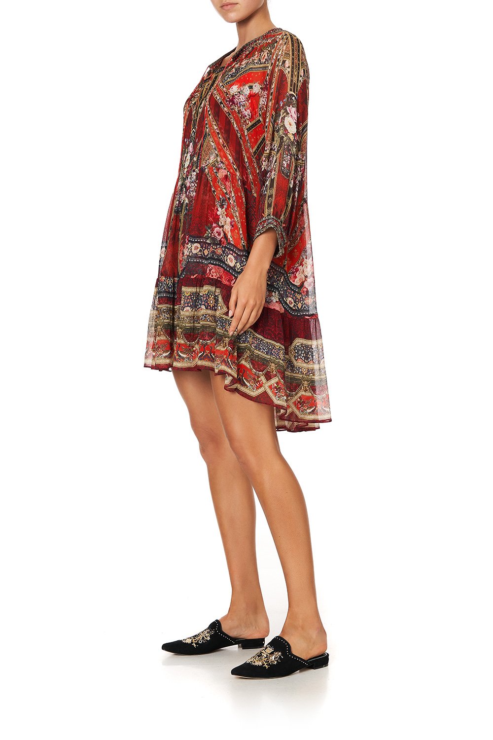 SHORT GATHERED PANEL DRESS STORIES OF A STATION