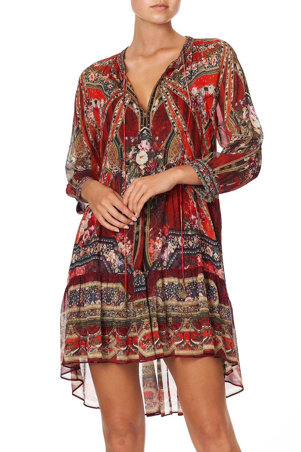 SHORT GATHERED PANEL DRESS STORIES OF A STATION