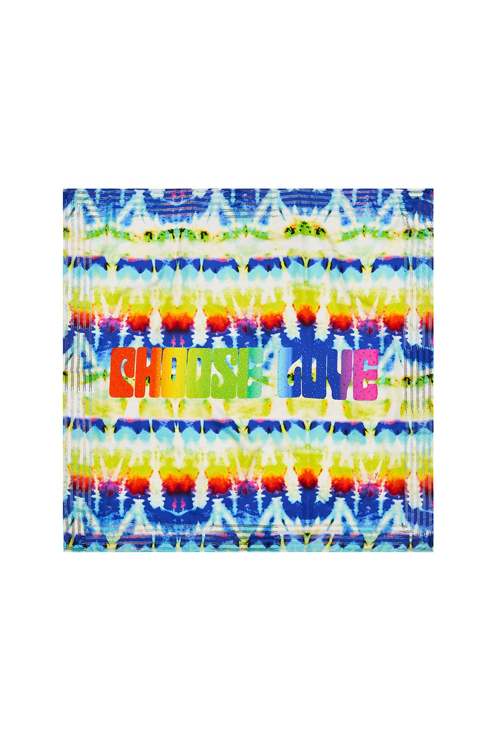 LARGE SQUARE SCARF HYPED UP HIPPIE