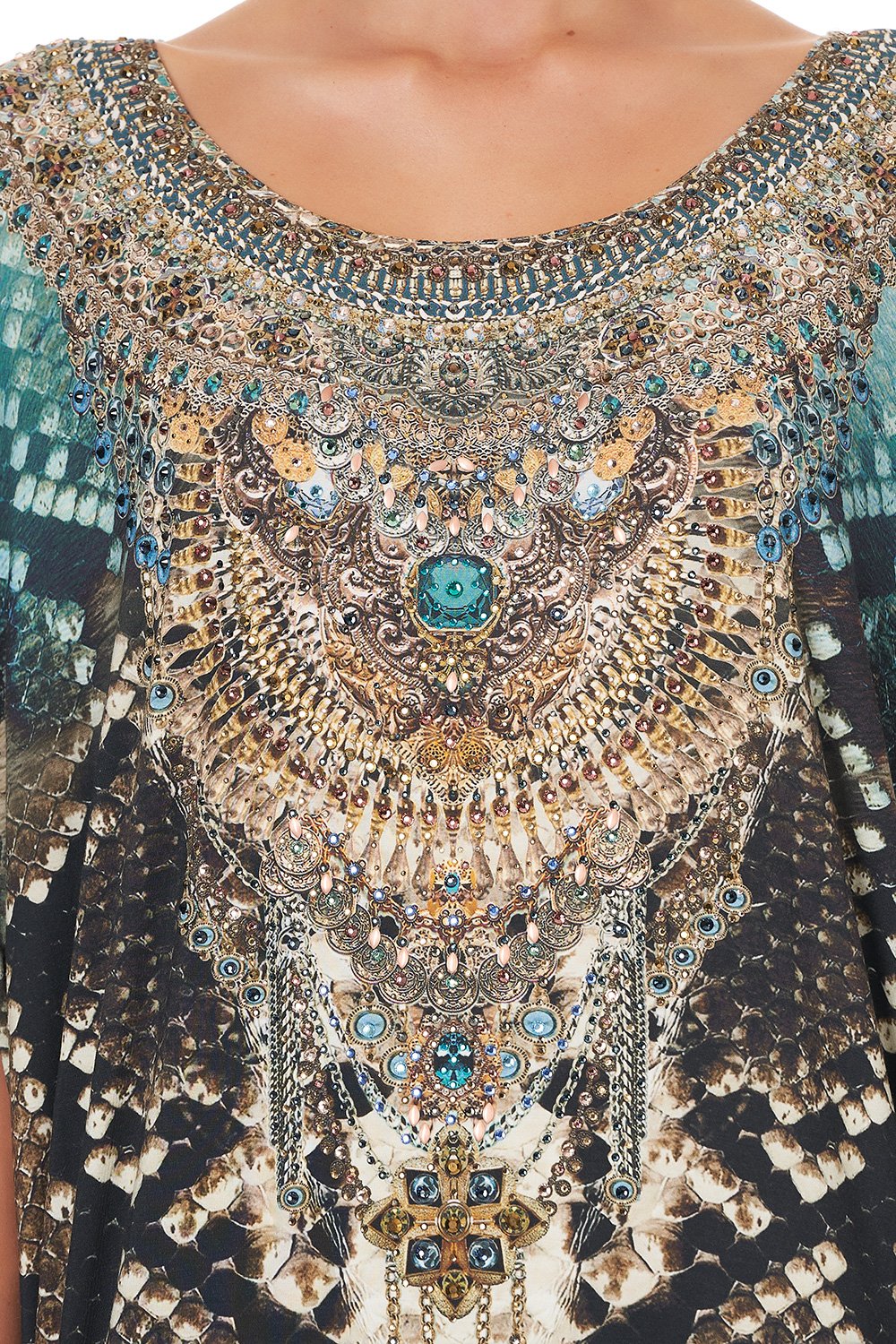 ROUND NECK LOUNGE KAFTAN PREY