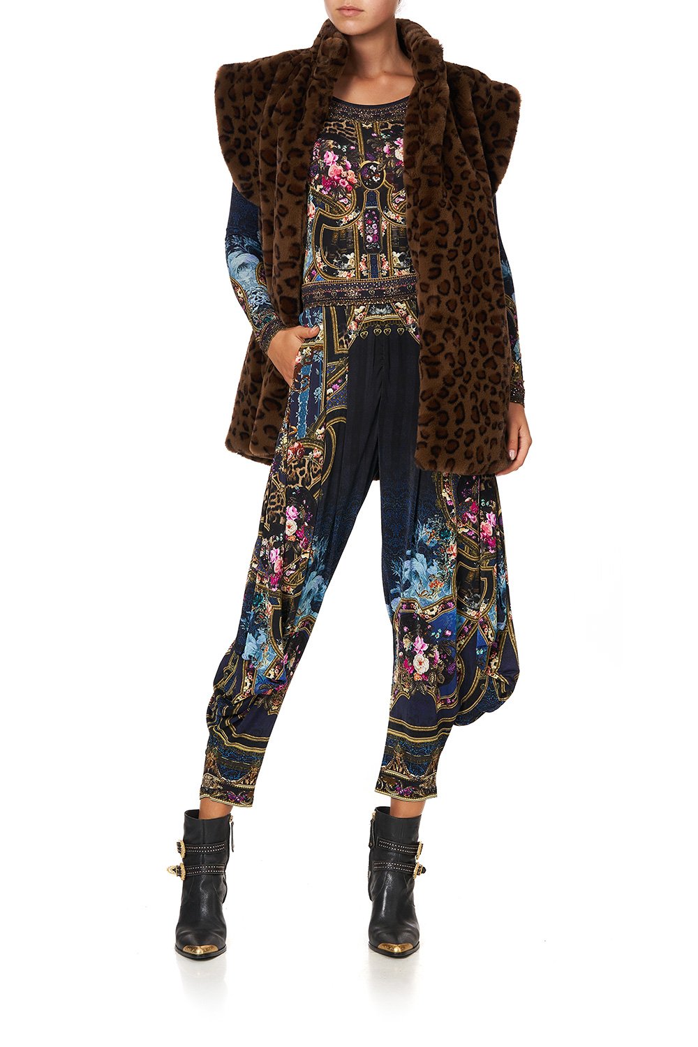 JERSEY DRAPE PANT WITH POCKET FIELDS OF TREASURE