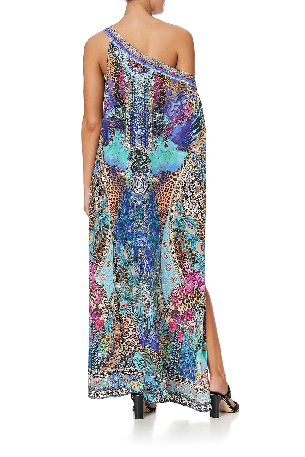 ONE SHOULDER KAFTAN WITH NECKBAND BASILICA BEEUTY