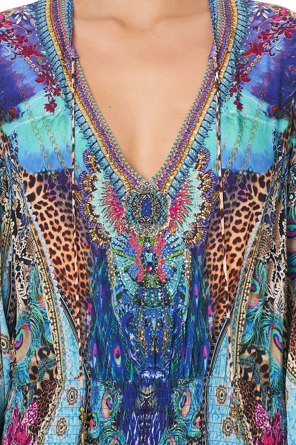 SHIRRED RELAXED SHORT DRESS BASILICA BEEUTY