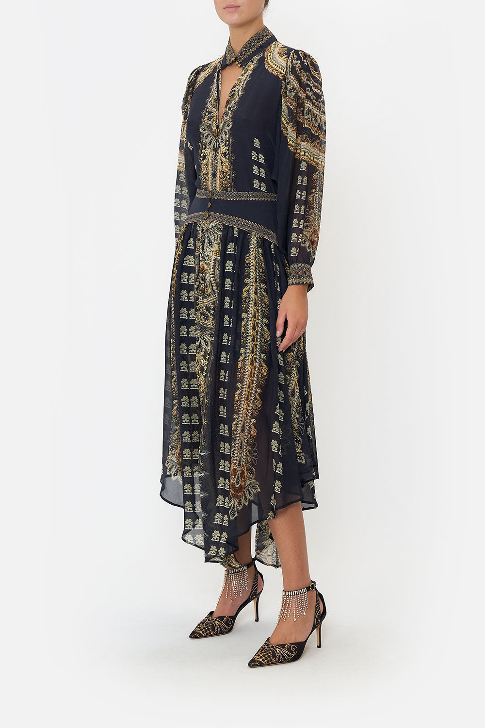 DROP SLEEVE SWING BLOUSE ITS ALL OVER TORERO