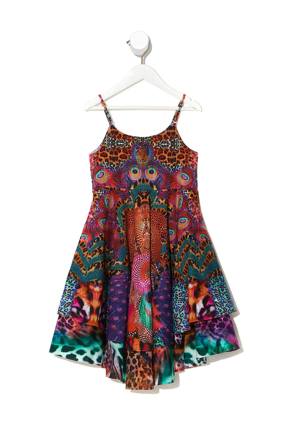 KIDS ROUND NECK TIERED DRESS 4-10 XANADU RISING