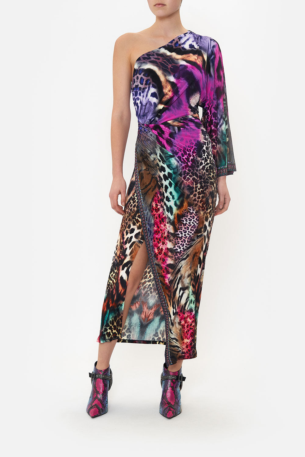 ONE SHOULDER JERSEY DRESS SURREALIST SUSPENSION