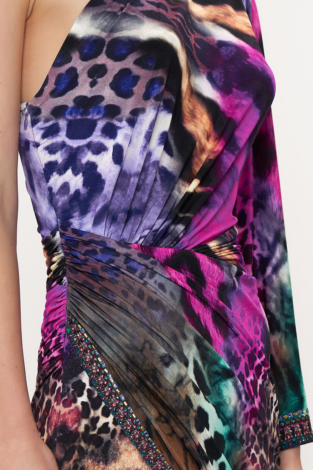 ONE SHOULDER JERSEY DRESS SURREALIST SUSPENSION