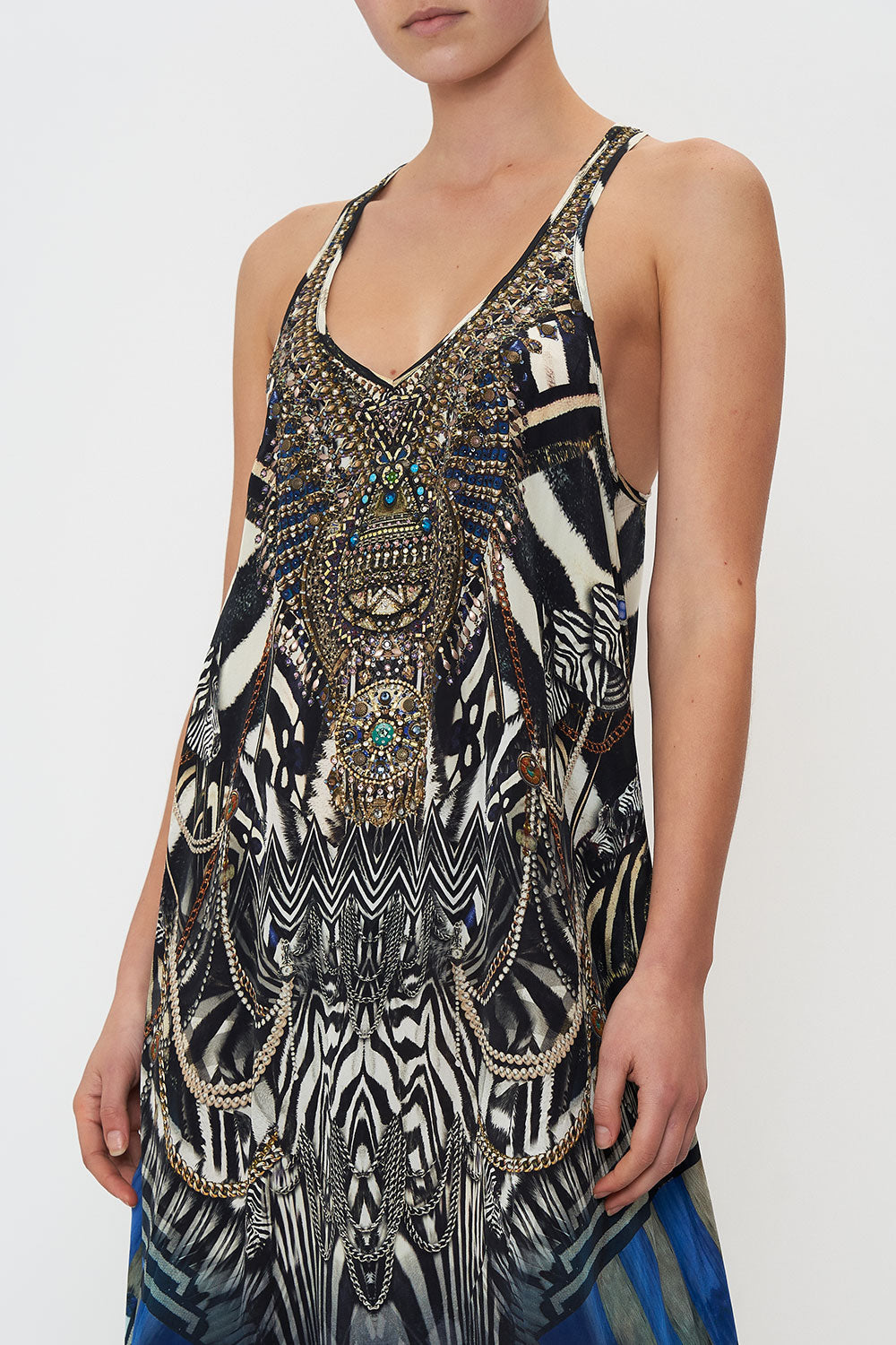 V NECK RACERBACK DRESS KNIGHT OF THE WILD