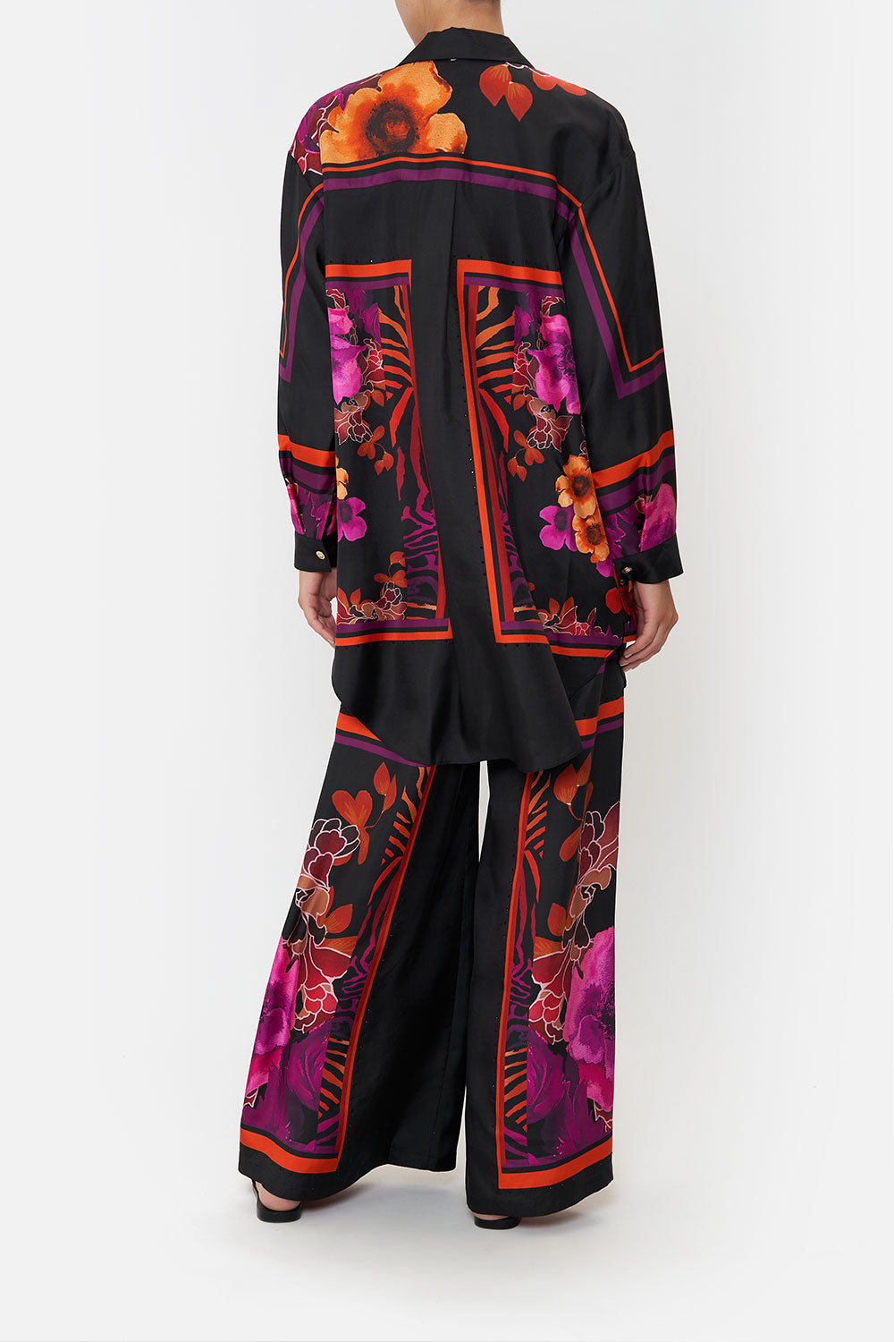 SHIRT TUNIC WITH POCKETS MIDNIGHT POPPY