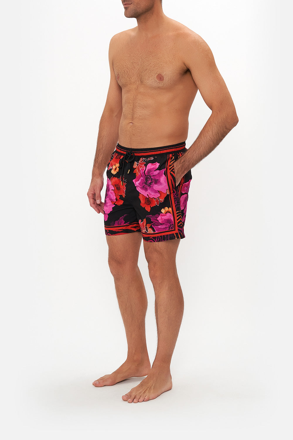 ELASTIC WAIST BOARDSHORT MIDNIGHT POPPY