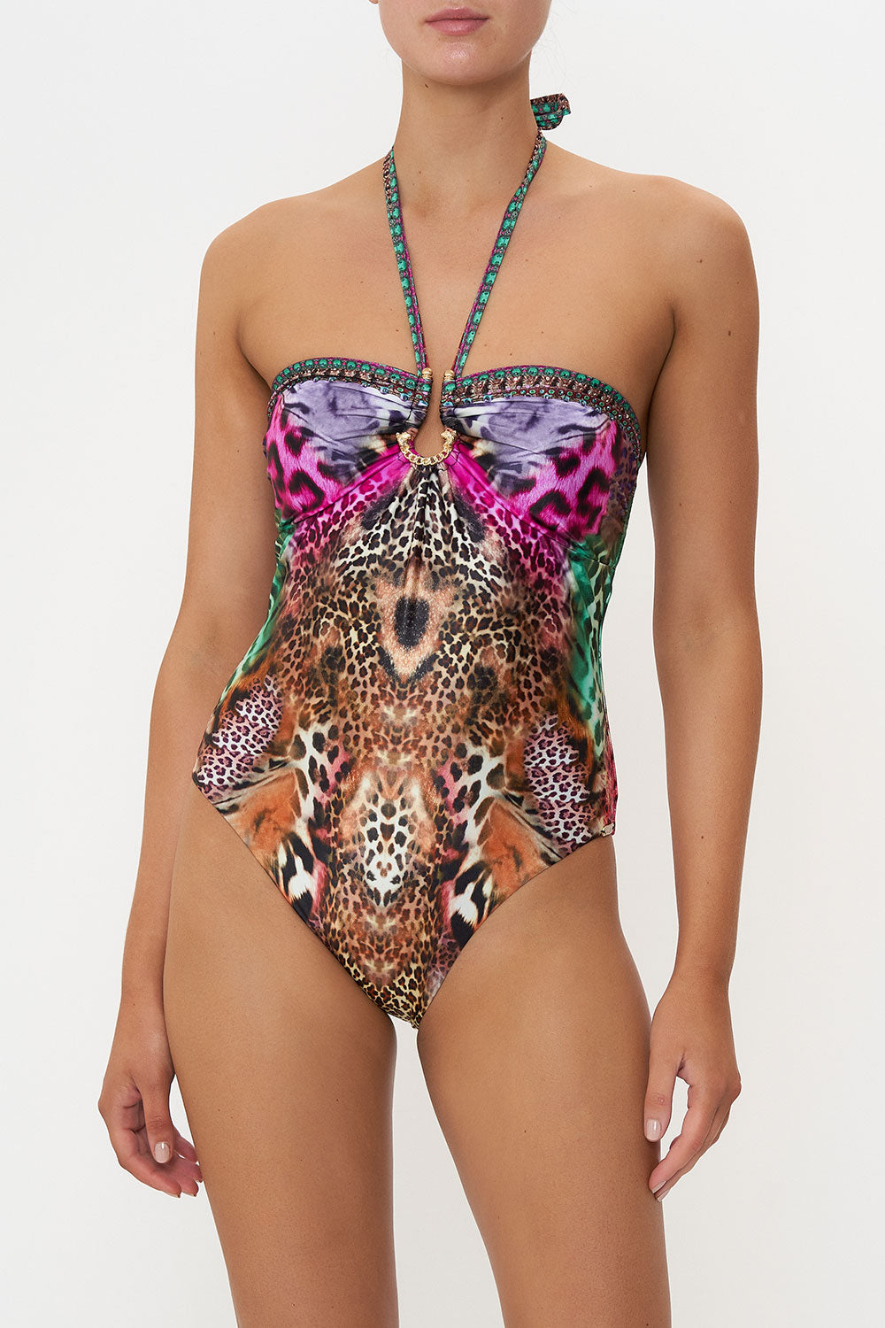 BANDEEU ONE PIECE WITH RING TRIM SURREALIST SUSPENSION