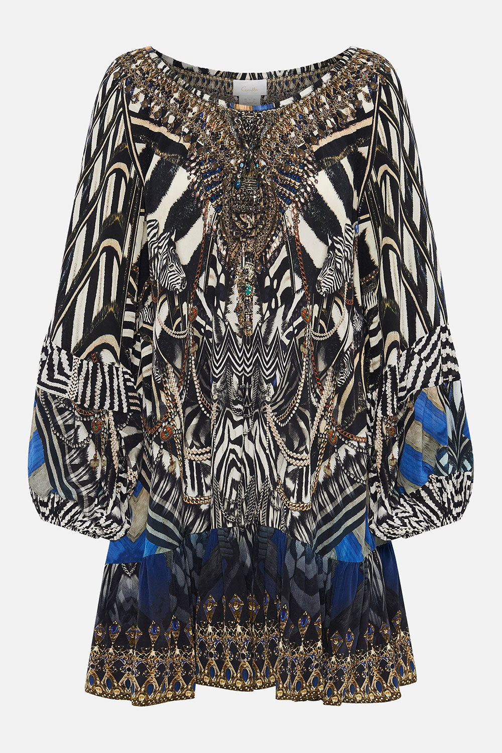 BLOUSON SLEEVE A LINE FRILL DRESS KNIGHT OF THE WILD