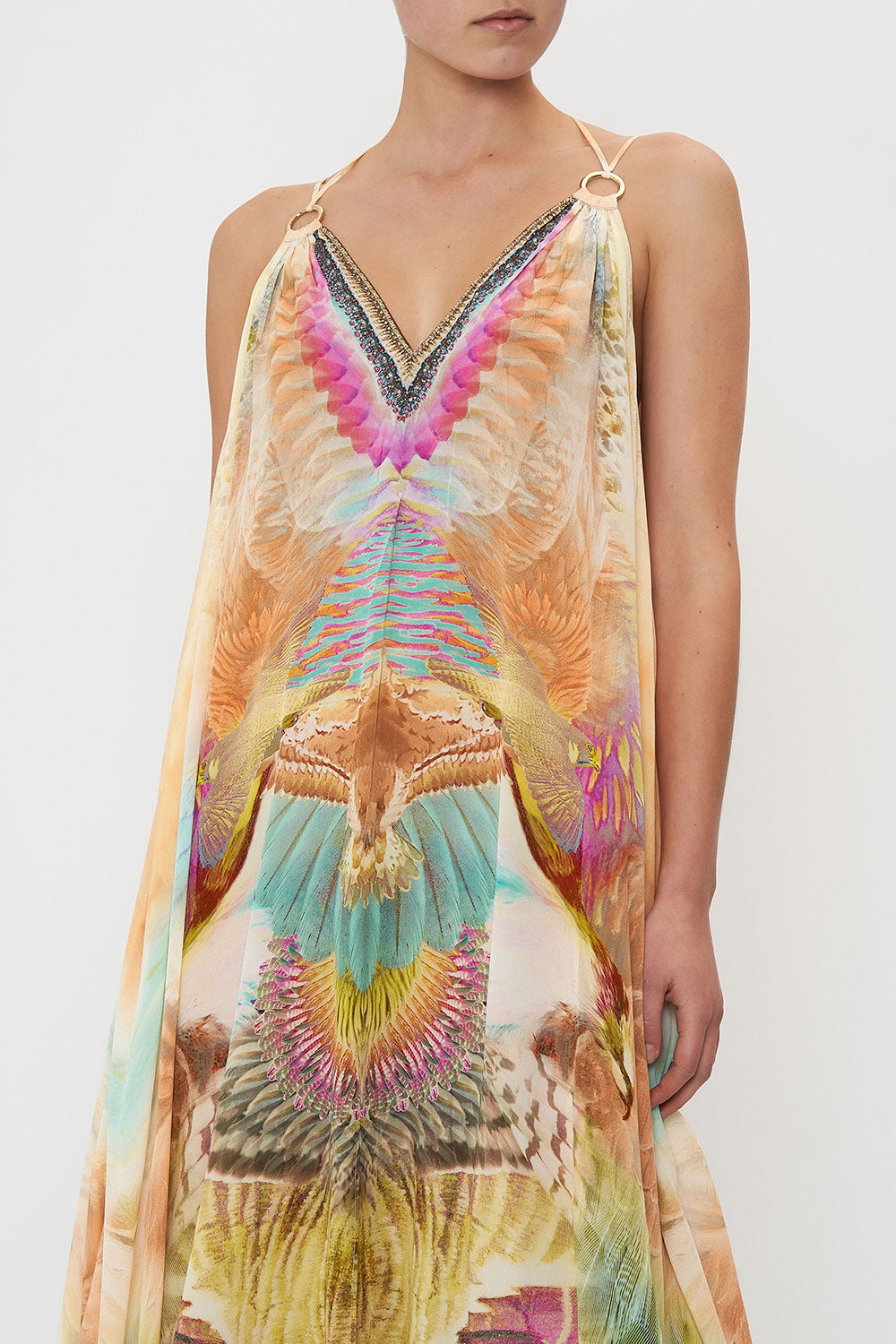 RING DETAIL STRAP DRESS TAKE FLIGHT