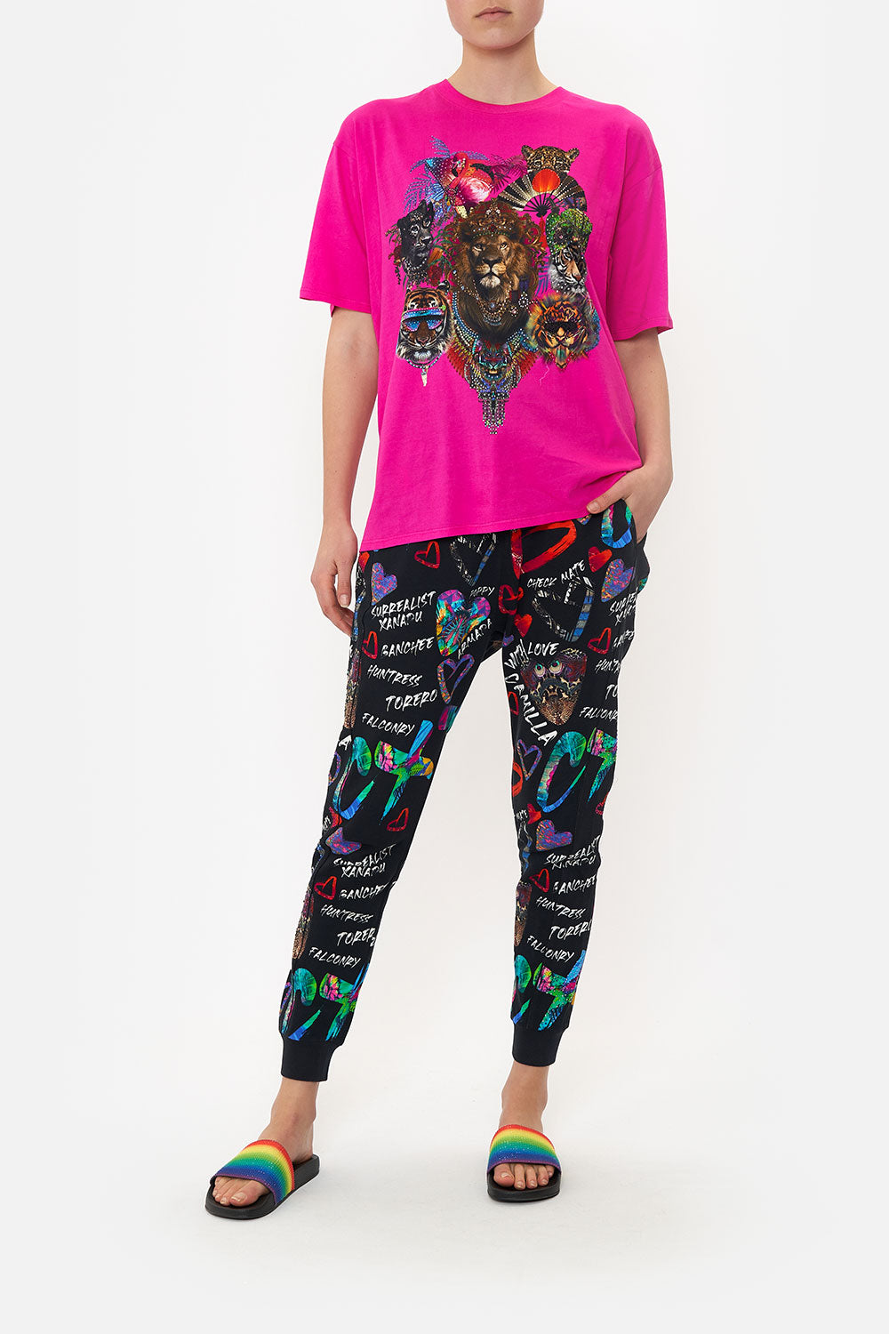 OVERSIZE BAND TEE WRITINGS ON THE WALL