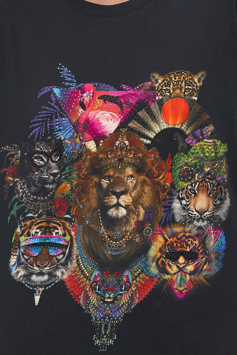 RELAXED BODY AND SLEEVE TEE SURREALIST XANADU