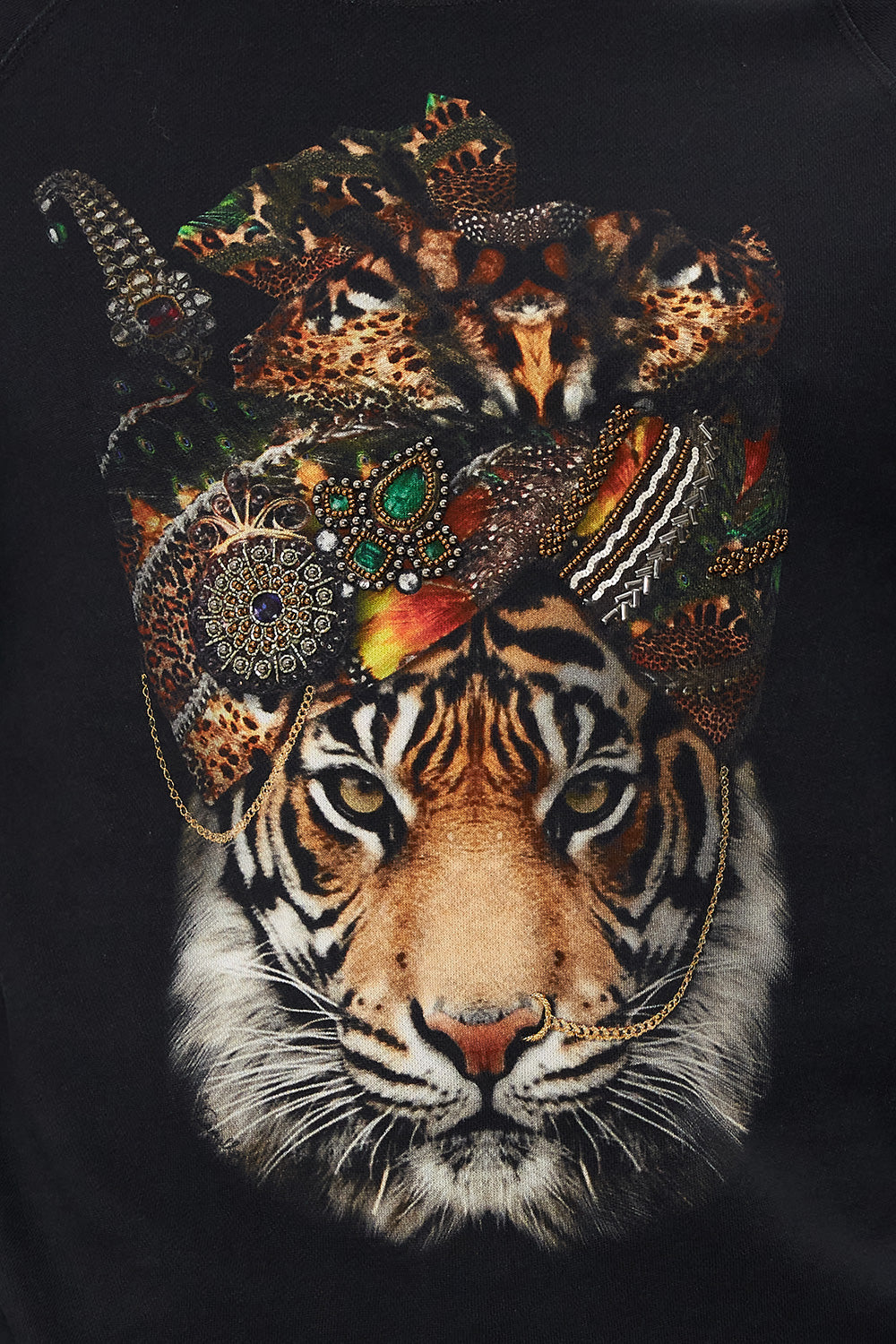 RAGLAN SLEEVE CREW NECK SWEATER SURREALIST XANADU